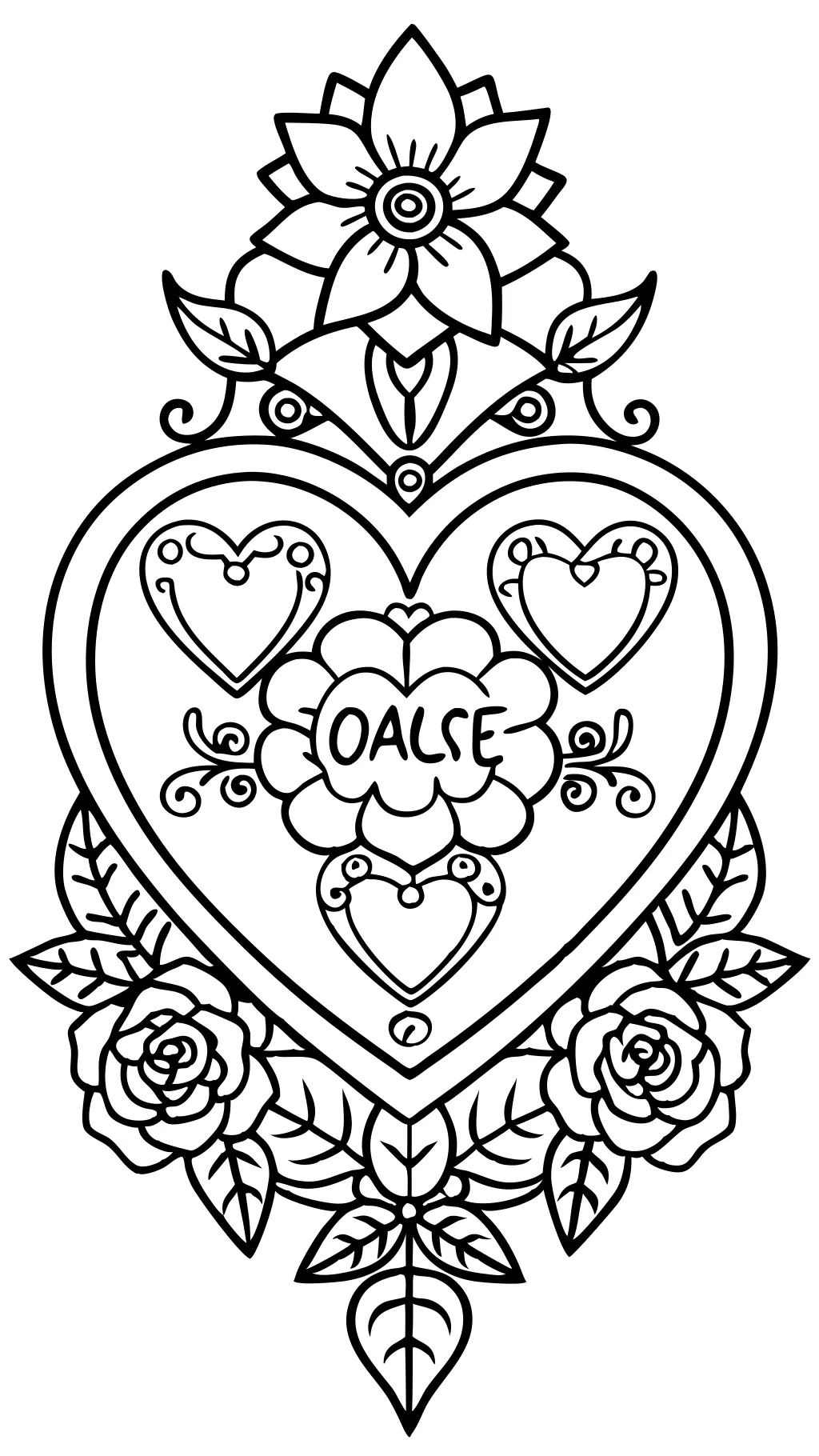 coloriages pour les adultes Saint-Valentin